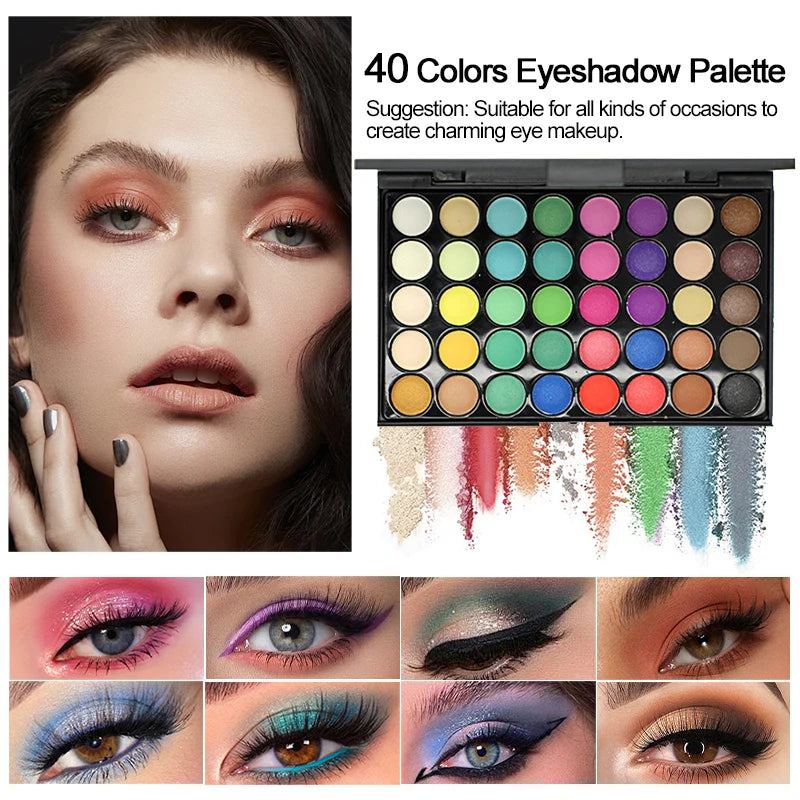 All-In-One Makeup Kit Gift with Eyeshadow Palette Lipstick Blush Eyeliner Cosmetics Gift Box for Birthday Christmas Make up Sets