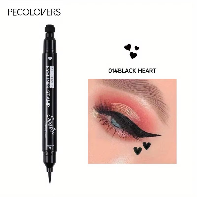7 Styles Eyeliner Stamp Pen Red Black Liquid Eyeliner Pen Double-Ended Lazy Eye Liner Pencil Fast Drying Waterproof Eye Makeup