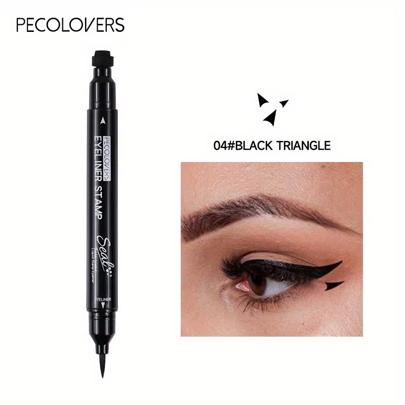 7 Styles Eyeliner Stamp Pen Red Black Liquid Eyeliner Pen Double-Ended Lazy Eye Liner Pencil Fast Drying Waterproof Eye Makeup