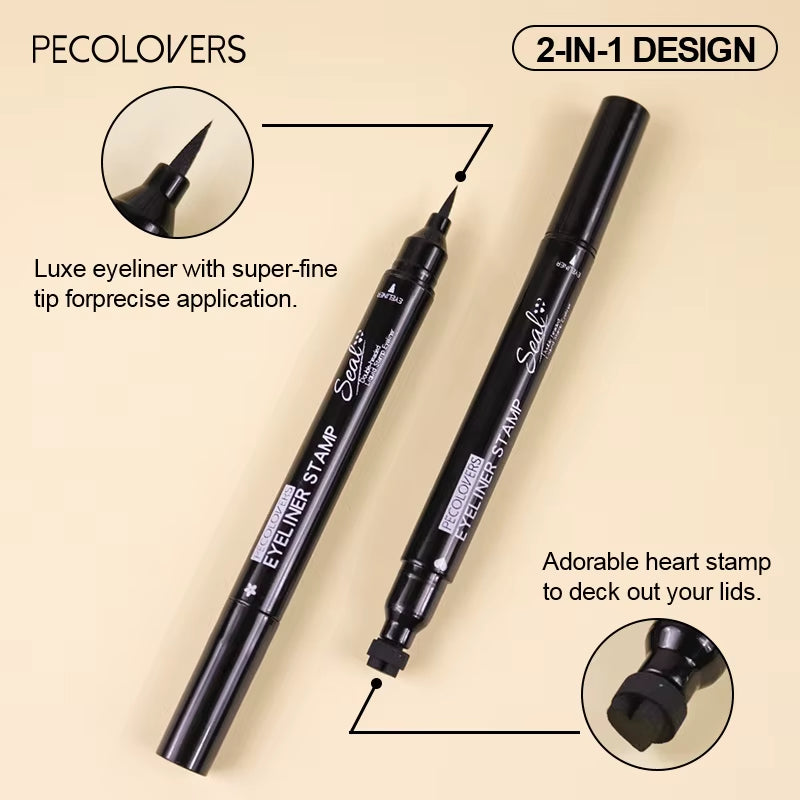 7 Styles Eyeliner Stamp Pen Red Black Liquid Eyeliner Pen Double-Ended Lazy Eye Liner Pencil Fast Drying Waterproof Eye Makeup