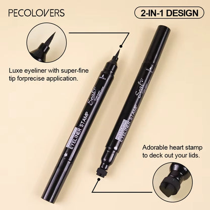 7 Styles Eyeliner Stamp Pen Red Black Liquid Eyeliner Pen Double-Ended Lazy Eye Liner Pencil Fast Drying Waterproof Eye Makeup